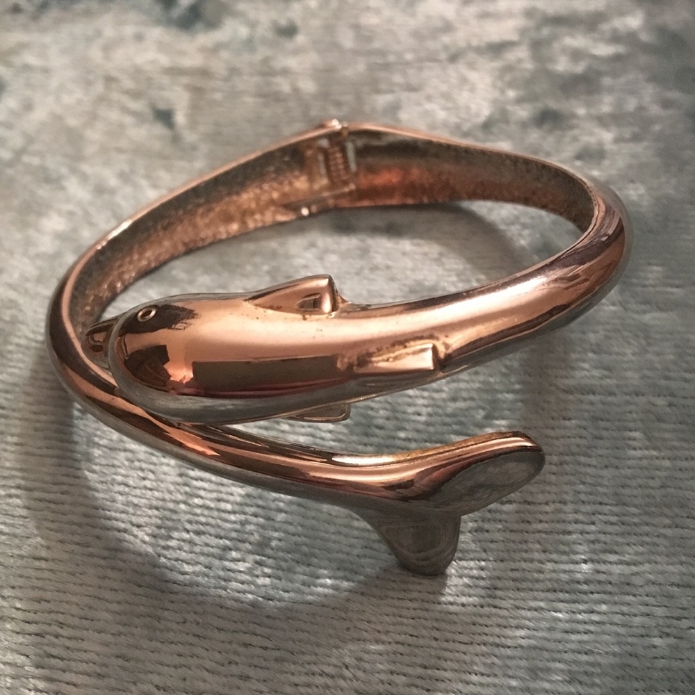 Silver Plated Dolphin Cuff Bracelet